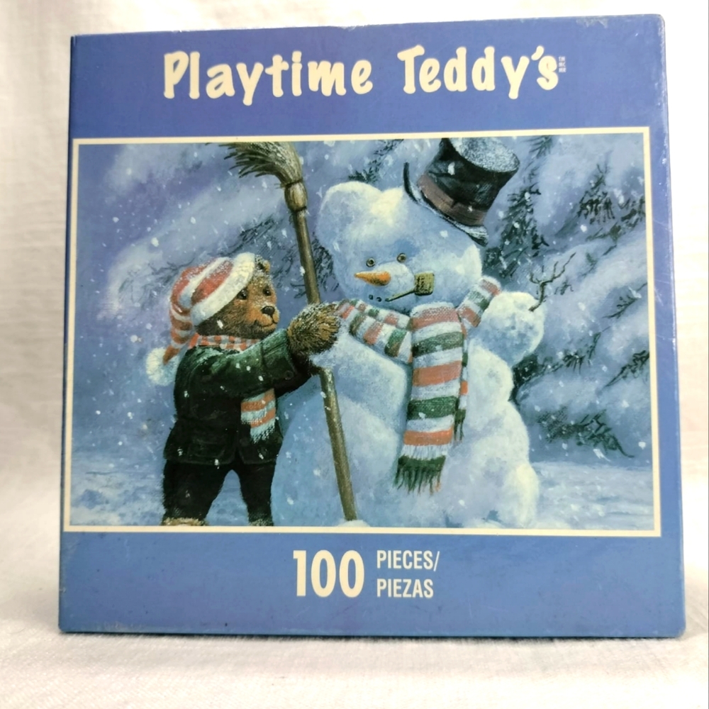 Playtime Teddy's Snowbear 100 Piece Christmas Teddy Bear Jigsaw Puzzle NEW